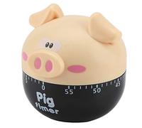 Ejoyous Kitchen Timer Pig Shape Cute, Mechanical Counter Adorable Cartoon Timer ABS Material, for Cooking, Baking, Reminder (Khaki)