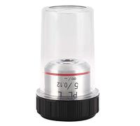 Ejoyous KP 5X Objective Lens Aluminum Alloy Infinite Microscope Objective Lens PL5X 0 12 NA 26 1mm Working Distance for Metallurgical Microscope Observation Measurement