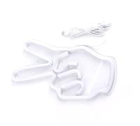 Ejoyous LED Neon Sign Light AS PVC USB Powered Victory Gesture Lamp 5V Soft Glow 50000 Hour Lifespan Wall Decor for Bedroom Living Room Kids Room