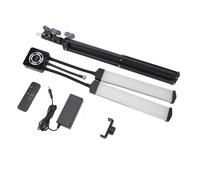 Ejoyous LED Video Light Flexible Double Arm Fill Light Dual Arm LED Video Photography Fill 196 40W 3200K-5600K Dimmable 60 in Tripod with Phone Holder for Live Streaming (GB Plug)
