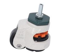 Ejoyous Leveling Stem Caster Adjustable Leveling Wheel Caster 40mm Nylon PA Alloy Rubber M8 Thread Rod 400kg Load 360 Degree for Workbench Shelves Cabinets Machinery