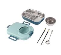 Ejoyous Lunch Box for Kids Adult,1100ML Thermal Bentobox Reusable Lunchbox Stainless Steel Leak-Proof Lunch Food Container Sandwich Box with Compartments and Tableware