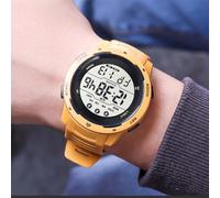 Ejoyous Men's Digital Sports Watch Expedition Running Watch with Luminous Display Alarm WR50M for Outdoor Sports Enthusiasts (Yellow)
