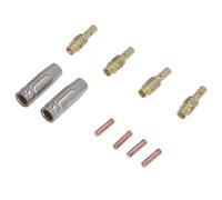 Ejoyous MIG Welding Consumables Kit Copper Welding Gun Nozzle Set with Contact Tips and Connecting Rods for 15AK Torch 11 Piece Nozzle Replacement for Welders