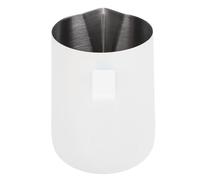 Ejoyous Milk Frothing Pitcher, 304 Stainless Steel Steaming Pitcher with Measurement Scale, Latte Art Spout, 7.7 Oz Weight, for Coffee Bar Home Barista Cappuccino (White)