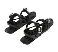 Ejoyous Mini Ski Shoes Adjustable Snowboard Boots for Adults Black Portable Ski Boots with Durable Nylon Metal Buckle for Forest Trails Slopes