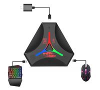 Ejoyous Mobile Game Keyboard Mouse Converter, BT5.1 Adapter (Black) | NOE Algorithm Anti-Ban, Quick Report Hotkey, One-Key Continuous , Colorful LED Lights, Type-C Interface