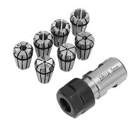 Ejoyous Motor Shaft Holder Spacer Sleeve/Shaft Extender, Steel Spring Collet Set, 1-7Mm Spring Collets Set for CNC Engraving Machine & Milling Lathe Tool