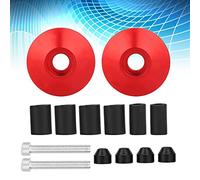 Ejoyous Motorcycle Handlebar End Cap, 1 Pair Universal Motorcycle Handle Bar End Replacement CNC Aluminum Alloy Cool Stylish Design (Red)