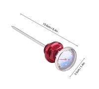 Ejoyous Motorcycle Oil Dipstick Thermometer Oil Level Checker for Motocross Motorbike with CNC Aluminum Alloy Resistant Lightweight Portable Design (Red)