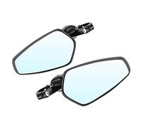 Ejoyous Motorcycle Rear View Mirrors 7/8 Inch 22mm Handle Bar End Side Mirrors Blue Anti Reflective Universal Fit with CNC Billet Aluminum Housing for Enhanced Visibility and Safety