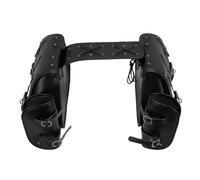 Ejoyous Motorcycle Saddlebags PU Leather Side Bags 30L Arrow Storage Case with Cup Holders 2 Compartments for Touring Commuting Riders for Softail Shadow