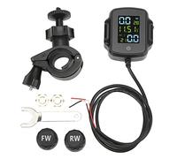 Ejoyous Motorcycle Tyre Pressure Monitoring System, 12V Motorbike TPMS Tyre Pressure Monitor with LCD Display Auto Alarm System High Precision Motorcycle Tyre Pressure Gauge