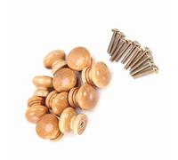 Ejoyous Natural Wooden Drawer Knobs, Ergonomic Pull Handle, 10 Pack Round Cabinet Handles for Kitchen and Furniture (Medium Size 28MM)