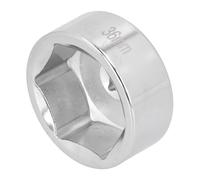 Ejoyous Oil Filter Socket, Stainless Steel 6 Point Socket 36mm, Direct Replacement Oil Filter Wrench for Car Maintenance Hand Tool Users