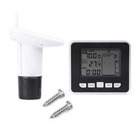 Ejoyous Oil Tank Level Monitor, Ultrasonic Water Tank Level Gauge Liquid Depth Level Meter Sensor Gauge with Display,Temperature and Water Level Monitor with 1 Receiver and 1 Transmitter