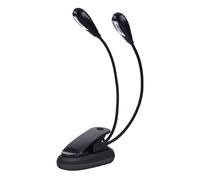 Ejoyous On LED Light, Double Adjustable Arm Mini Reading Lamp with 6 or 8 Beads, for Music Stand Night Reading Maintenance Work (8 LED Beads)