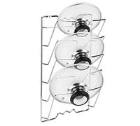 Ejoyous Pan Lid Holder Cupboard Door, 5 Tiers Heavy Duty Cabinet Door Organiser Rack Saucepan Storage Rack for Hanging Organising Kitchenware Pot & Pan Lids Cover