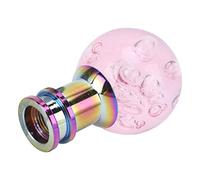Ejoyous Pink Crystal Bubble Shift Knob Manual Gear Stick Shifter with 3 Adapters for Universal Automatic Manual Transmission Vehicles