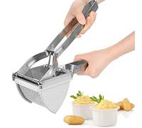 Ejoyous Potato Ricer Stainless Steel Potato Masher Potato Squeezer with Non-Slip Handles for Creamy Fluffy Mashed Potato Fruit Juices Vegetable Porridge 28 x 8 x 10.5 cm