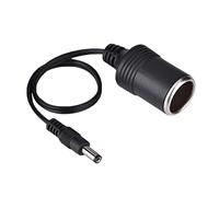 Ejoyous Power Supply Adapter DC 5.5x2.1mm Female Plug to Car Cigarette Lighter Socket 15A 200W 24V 10A 240W with Metal Socket for Home Automotive Devices