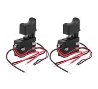 Ejoyous Power Tool Actuator Switch, Universal Electric Switch Actuator 2 Pack Plastic Aluminum 7.2 to 24V 16A Speed Control Forward Reverse for Hand Drill Angle Grinder Users