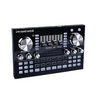 Ejoyous Professional Live Sound Card USB Audio Mixer with 48V Phantom Voltage OTG for PC Cell Phone Streaming Recording Compatible with IOS Android Windows