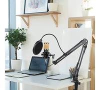 Ejoyous Professional Studio Condenser Microphone Set, USB Streaming PC Microphone with Arm Stand, Pop Filter, Foam Cap Kit for Studio Recording Broadcast YouTube New BM800 Version