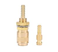 Ejoyous Quick Connector Set, Brass Construction, MIG TIG Welder Torch Fitting, Easy Install TIG Welding, Versatile Use, for Inner Diameter M6 Hose, Fast Connection with Water Cooled (Gold)