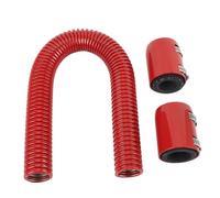 Ejoyous Radiator Coolant Hose Kit Stainless Steel Flexible Coolant Water Hose 24in 1 5 8in with Adjustable Clamps Easy Bending Rustproof for Engine Cooling System Replacement (Red)