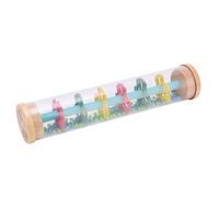 Ejoyous Rain Stick Toy, Solid Wood and Plastic Rainmaker Rattle, 8.3 Inch Mini Shaking Tube with Rain Sound, Color Beads and Grip Play for Babies Toddlers Kids