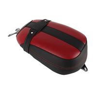 Ejoyous Rear Passenger Pillion Seat Artificial Leather Motorcycle Rear Seat Cushion with Sponge Padding Anti Slip Surface Easy Install for Indian Sixty 2016 2022 Long Rides (Black Red)