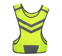Ejoyous Reflective Safety Vest High Visibility Adjustable Above 200m | Polyester Mesh, Outdoor Sports, Running Cycling Hiking, Hook and Loop Waist, Front Pocket, Most Body Sizes