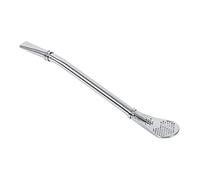 Ejoyous Reusable Stainless Steel Drinking Straws, Yerba Mate Tea Gourd Bombilla, Bent Drinking Stir Filter Spoon, 15.7cm Long for Mate Tea Coffee