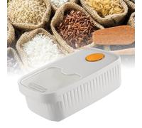 Ejoyous Rice Container PP ABS Airtight Rice Bin with Lid Large Capacity Grain Storage Container Easy Open Close Design for Family Kitchen Pantry Cereal Flour Storage (White 5kg / 11lb)