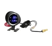 Ejoyous Round Digital Water Temperature Gauge, Blue LED Backlight, Dual Display for Cars Motorcycles ATVs Boats, 9V to 36V DC Voltage Range