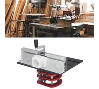 Ejoyous Router Lift Table Insert Plate, Precision Router Lift System Aluminum Alloy Router Table Insert Plate with Lift, for Woodworking Slotting Trimming Chamfering (black)