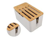Ejoyous Router Storage Box, Large Space Organizer | Plastic Build, Home Media Area, Media Accessory Shelf, Equipment Compatible, Wire Organization