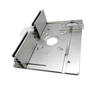 Ejoyous Router Table Insert Plate, Aluminum Alloy Woodworking Flip Plate with Miter and Sliding Fence, for Large Routers and Small Trimmers, 85x85mm and 70x60mm Mounting HOL