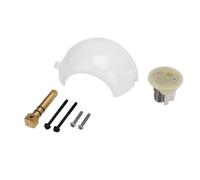 Ejoyous RV Toilet Flush Ball Kit RV Marine Toilet Flush Ball Shaft Replacement Brass with White Cap Half 2 Screws Ink for Sealand Marine Foot 385318162