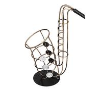 Ejoyous Saxophone Wine Holder, Saxophone Shape Wine Stand Table Wine Bottle Holder Retro Creativity Wine Rack Metal Decorative, for Home Office Kitchen Dining Room Bar Saxophone Music