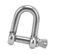 Ejoyous Screw Pin Anchor Shackle Stainless Steel D Shaped Bow Shackle M10 304 Construction Quick Assembly Strong Load Connection for Chains Rope Camping Hiking Mooring (#5)