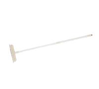 Ejoyous Scrub Cleaning Brush, Plastic Extendable Floor Brush Scrubber 50 X 11in with Stiff Bristles Adjustable Handle Corner Cleaning for Bathroom Kitchen Shower Tile Floor (Cream)