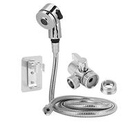 Ejoyous Shower Head Sink Faucet with Pulse & Rain Modes, Stainless Steel Hand Shower Sprayer Hair Washing Kit Faucet Converter Adapter Set (Shampoo Set)