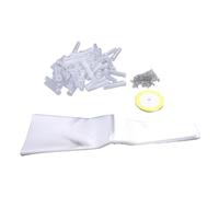 Ejoyous Single Rose Sleeve Set with Floral Water Tubes Clear Plastic Single Flower Wrapping Bag 50PCS with Pins and Ribbon for Mothers Day Graduation Florists