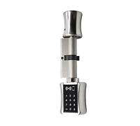Ejoyous Smart Lock Cylinder Electronic Keypad Door Lock Stainless Steel 4 Unlocking Ways Fingerprint Password Key APP 60mm 70mm 80mm for European Security and Wooden Doors (C001C-60)
