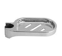 Ejoyous Soap Dish for Shower Rail, Clip On Soap Case for Pole Soap Box Container Holder with Drain, Adjustable Soap Plate, for 25MM Bathroom Shower Rod