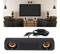 Ejoyous Sound Bar for TV, Wired TV Extension Speakers Single Stereo Speakers Home Theater Stereo Sound Bar Portable USB Speaker Subwoofer, for PC Desktop Laptop Tablet