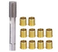 Ejoyous Spark Plug Thread Repair Kit, 11PCS Metal M14x1.25 Inserts and M16x1.25 Tap Kit, Cylinder Head Rethreading Kit for Gasoline Engine