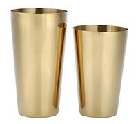 Ejoyous Stainless Steel Cocktail Shaker Set with Easy to Use and Food Grade Stainless Steel for Beginners and Experienced Bartenders, Mirror-polished, Versatile Shaker Bottle for (Gold)